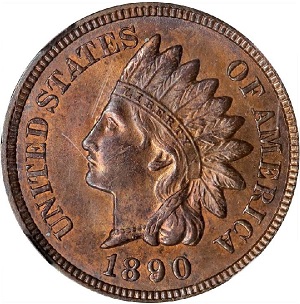 1890 Indian Head cent photos