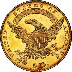 1831 Capped Head Five Dollar half eagle price history