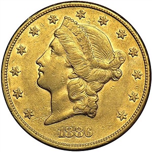 1886 Coronet double eagle images